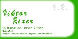 viktor rixer business card